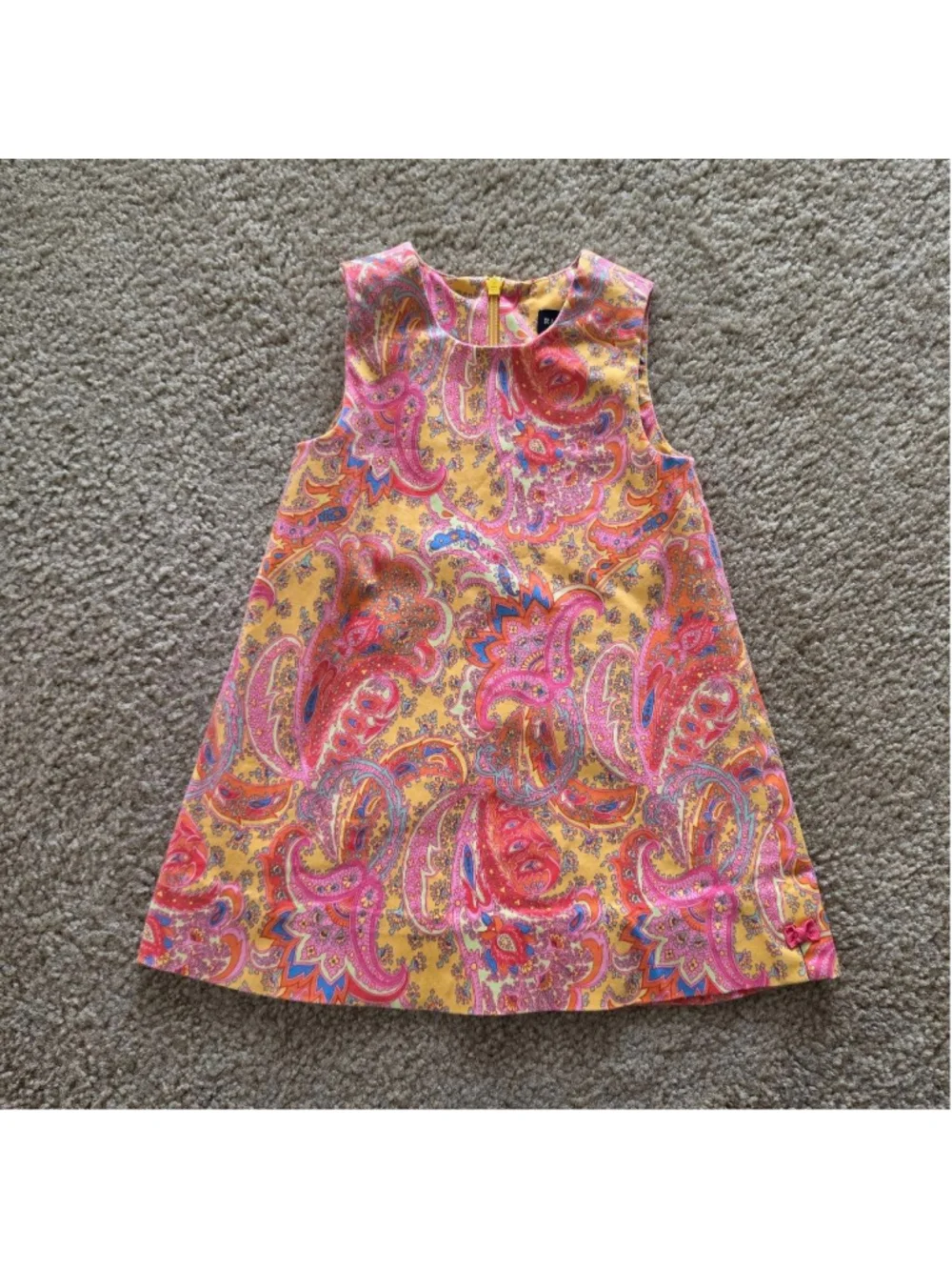 Baby Ralph Lauren Casual Dress 18 Months Yellow Pink Paisley